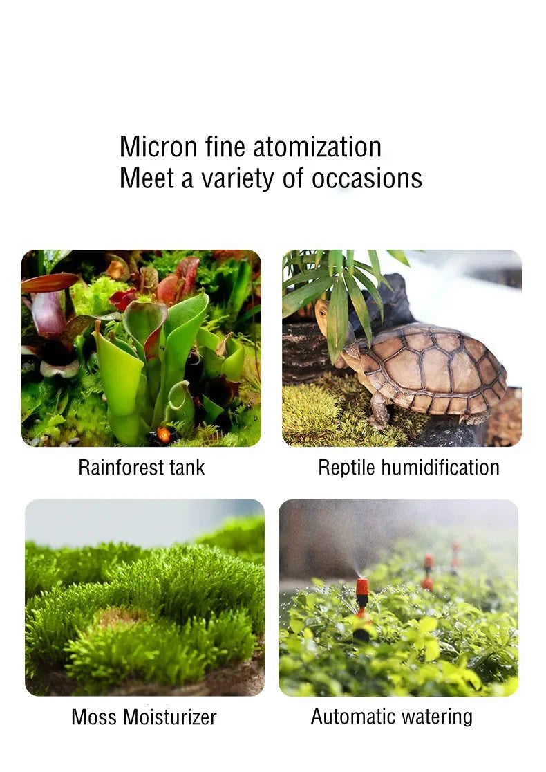 MIUS 2 Generation Reptiles Fogger Humidifier D Series Rainforest Spraying System Kits High Pressure Silent Pump Fog Machine