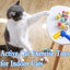 Cat Plush Ball Shooting Gun Silent Toy Interactive Relief Self Hi Fun Micro Elastic Static Sticking Fur Set Color Random