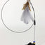 Interactive Cat Toy Handfree Cat Stick Playing Kitten Playing Teaser Wand Toy Suction Cup Bird/Feather Cat Wand Pet Supplies