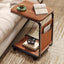 End Table C Shape Small Side Table For Living Room Double Layer Movable Side Table For Sofas Living Rooms Bedside Areas Small