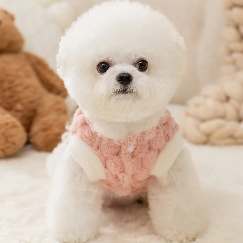 Fleece Dog Clothes Dog Winter Vest Puppy Sweatshirt Chihuahua Bichon Pug French Bulldog Costume Pet Warm Coat Small Dog Hoodie