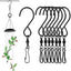 8PCS Stainless Steel S-type Wind Chime Hook can be Rotated Hook Clip Suitable for Wind Chime, Billboard, Hanging Bird Cage
