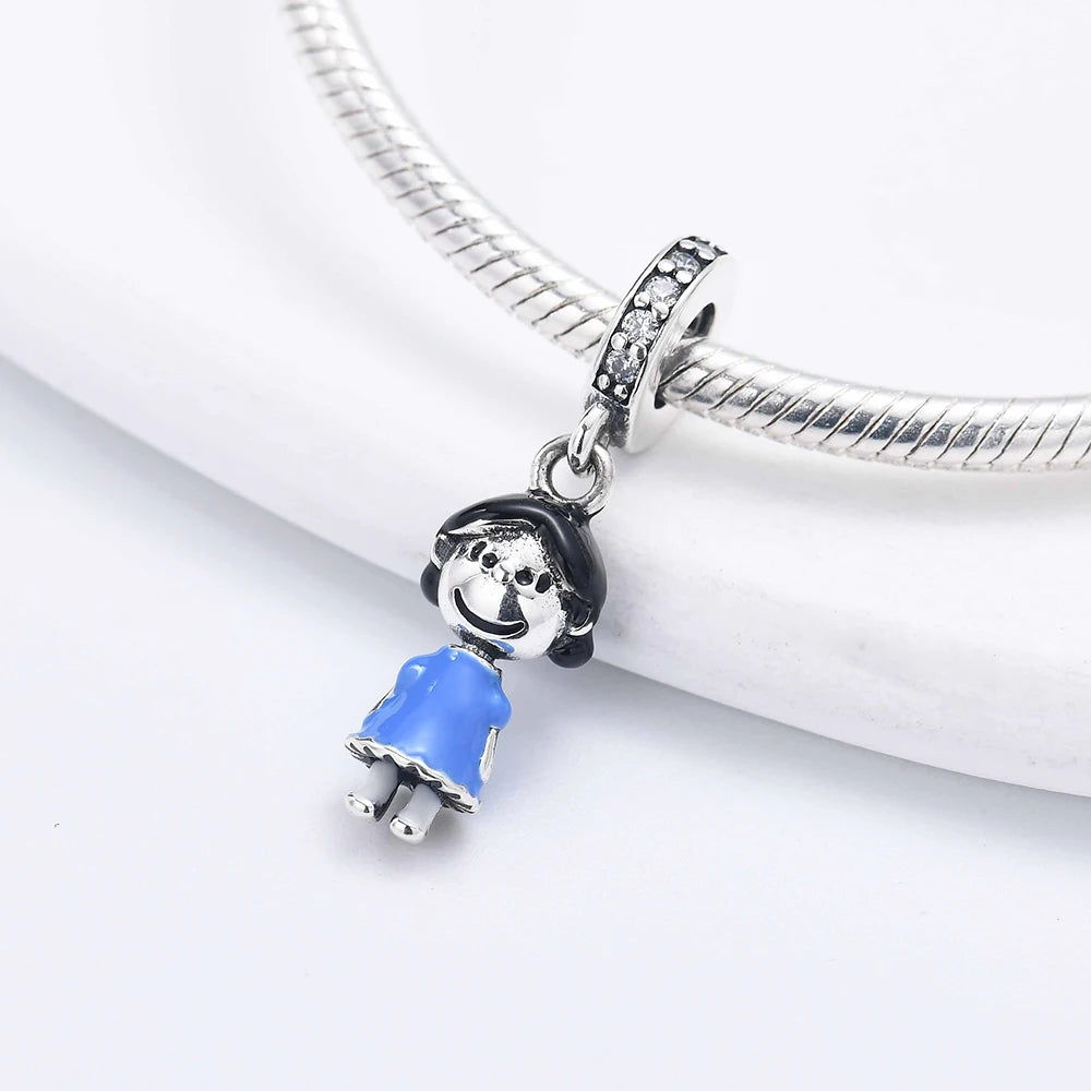New 925 Silvering Disney Cute Bird Tiger Duck Dog Rabbit Salamander Charm Bead fit Original Bracelet Trinket DIY Women Jewelry