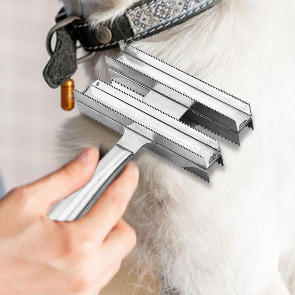 Horse Comb Double Sided Reversible Stainless Steel Curry Comb Brushes pet Dressing Comb For Grooming Easy To Hold Horse Combs