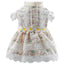 Floral Summer Clothes for Small Dogs Short Sleeve Lace Pink Sphinx Cat Dresses Princess Party Wear Breathable Pet Clothing