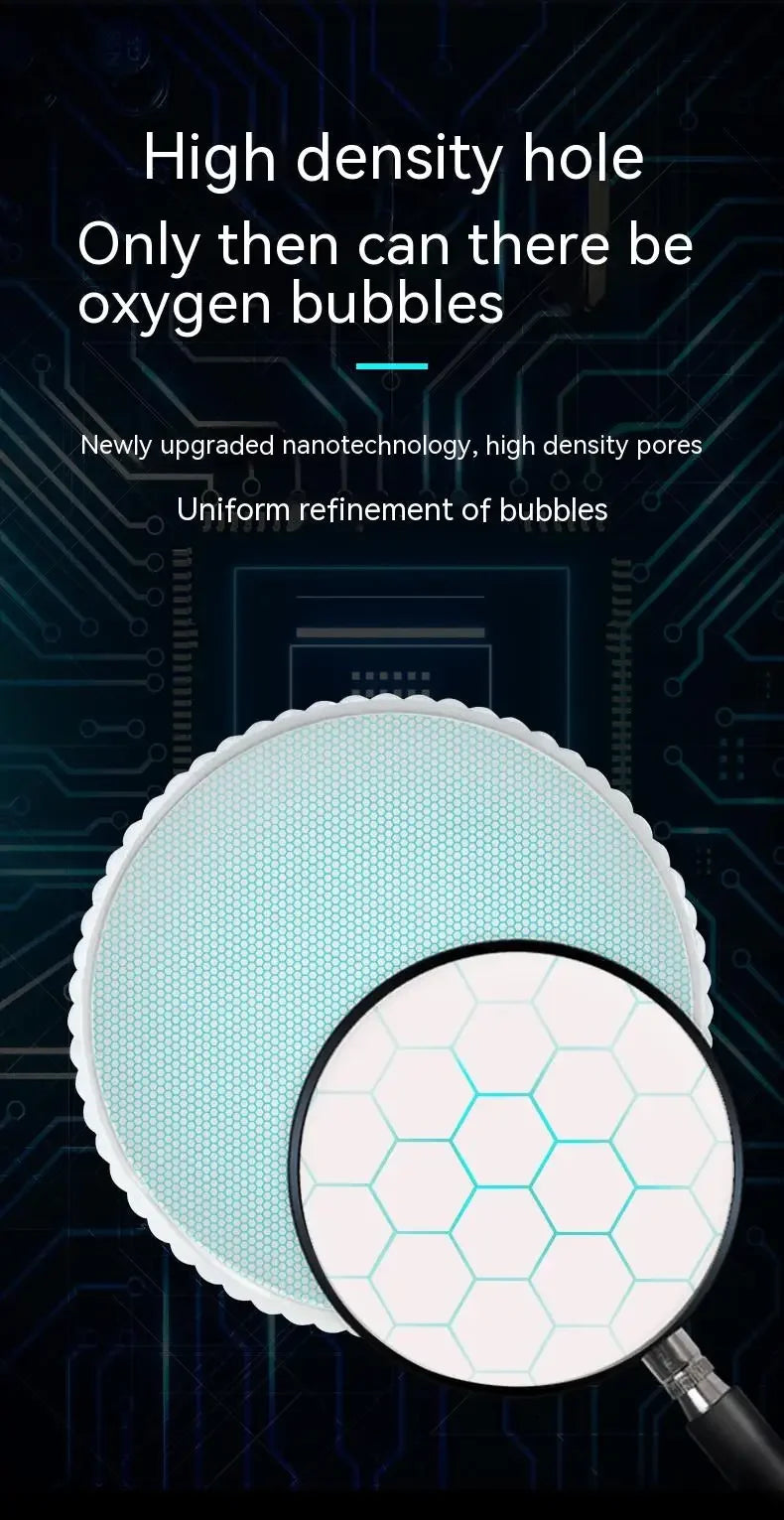 Aquarium Nano Bubble Tray Durable Non- Toxic Reusable Air Stone for Fish Tank Bubble Diffuser Oxygen Pump Accessories acuario
