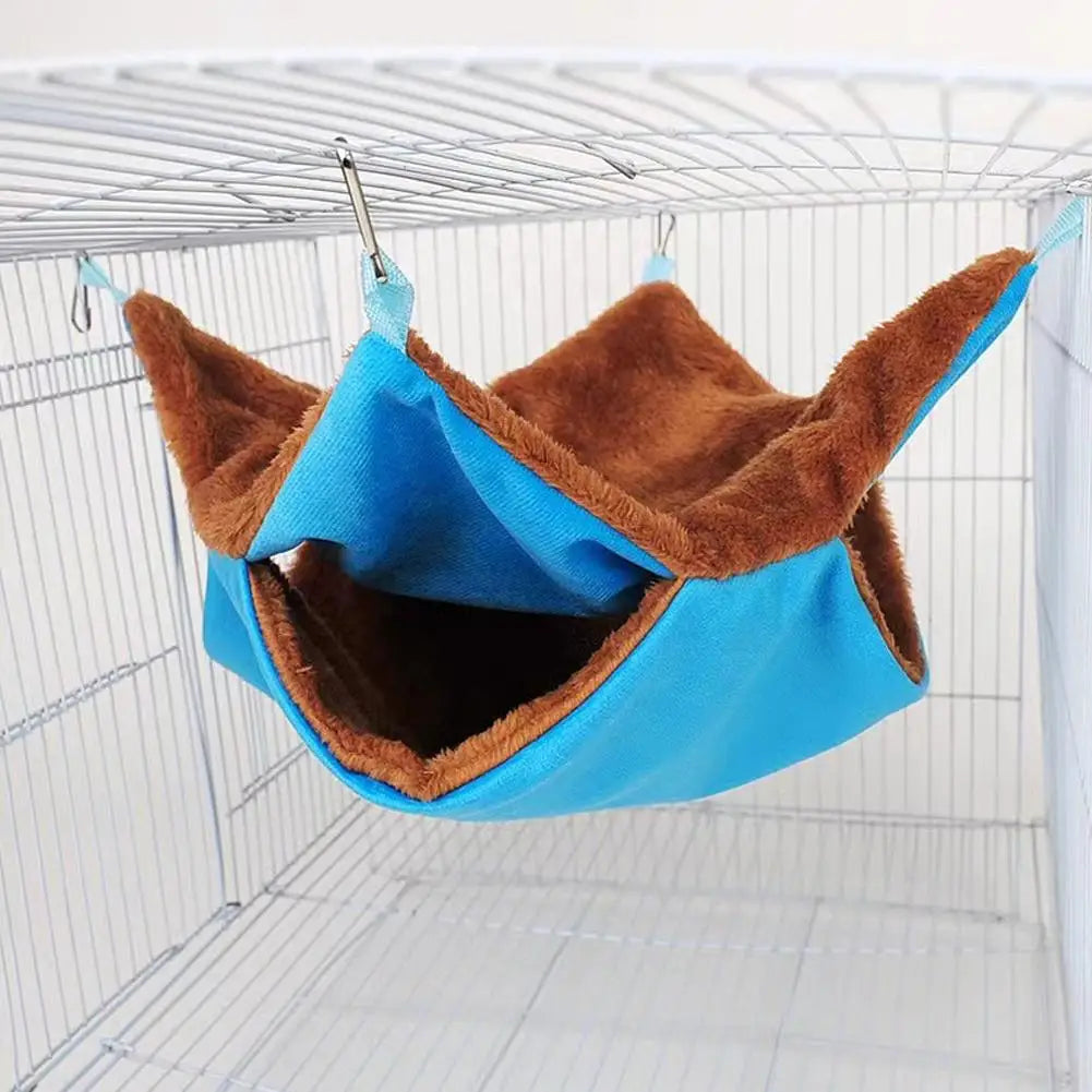 Sugar Hammock Double-layer Design Winter Warm Small Pet Hanging Sleeping Bag Honeybird Comfort Cotton Hand-woven Resting