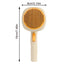 Cat Deshedding Brush Cat Brush For Shedding Curved Comb Teeth Brush With Release Button Portable Pet Massage Brushes For Massage
