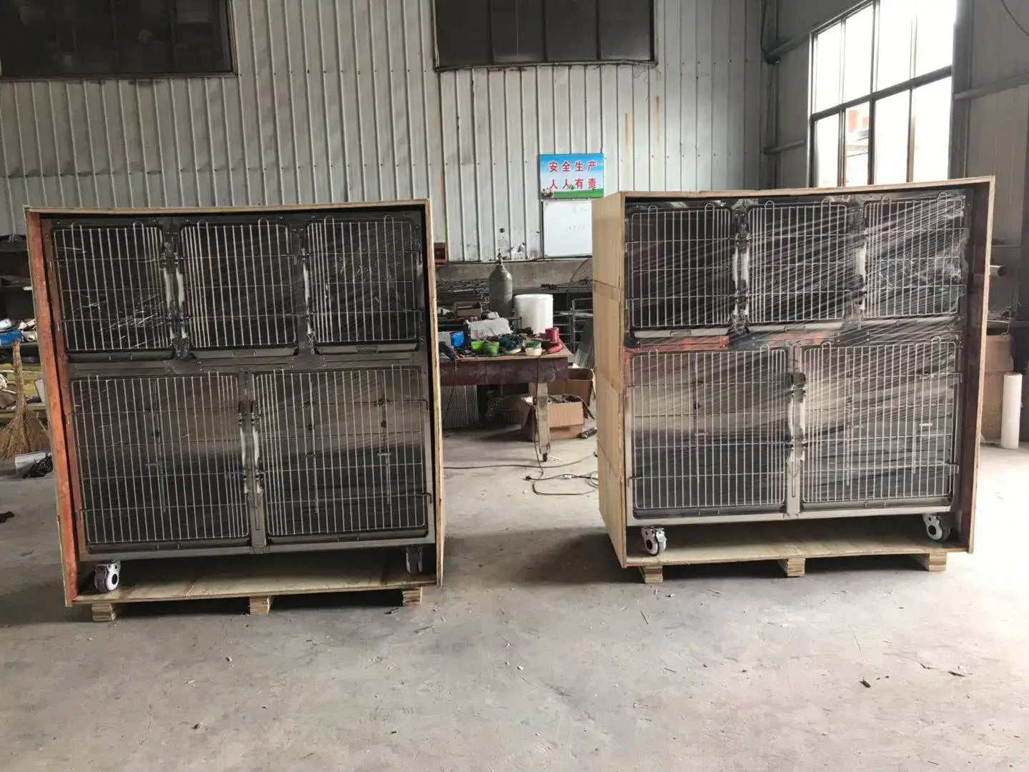 good price vet clinic veterinary Five parts of dog cat cage bank modular cage banks