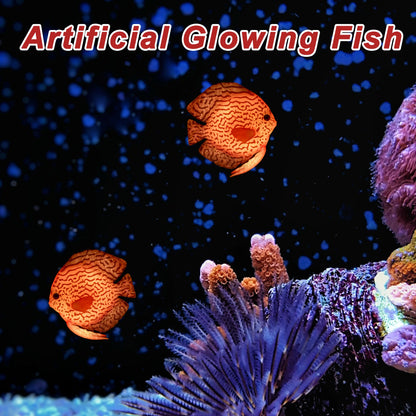 UXCELL Artificial Glowing Fish Luminous Fake Lionfish Aquarium Artificial Silicone Ornament Floating Fish Tank Decoration