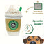 Star Pups Coffee Plush Squeaky Toy for Dogs - Cartoon Patterned Fabric, Medium Breed Recommended, Interactive Pumpkin Spice