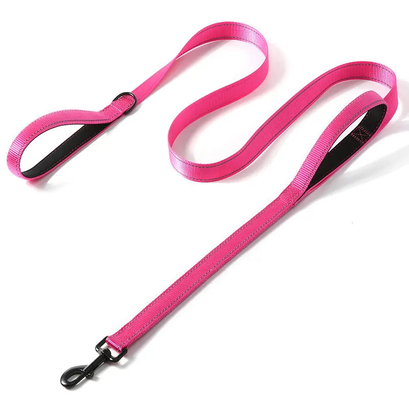 6FT Heavy Duty Dog Leash for Large Medium Dogs, Reflective Double Handle Dog Leash Lead for Traffic Control Husky Pet Accessorie