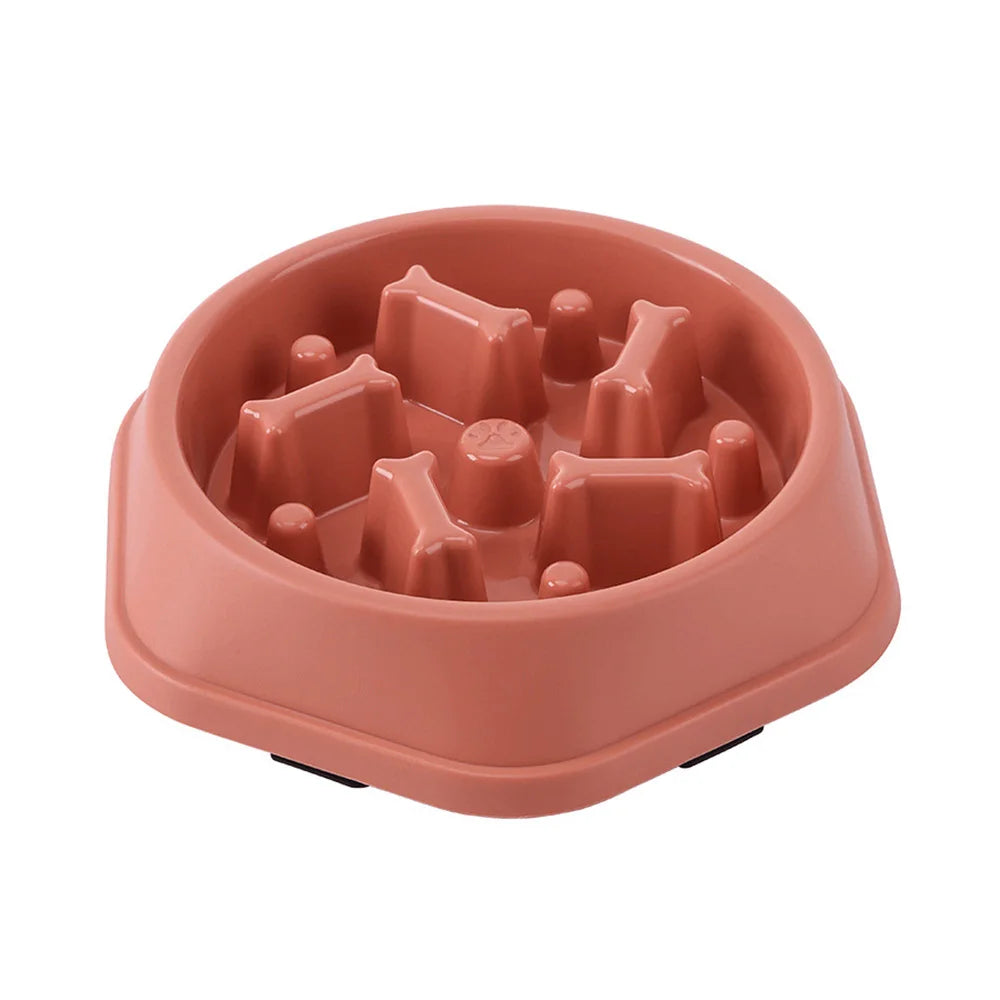 Slow Feeder Dog Bowls Slow Eating Pet Bowls Puzzle Anti-Gulping Interactive Bloat Durable Preventing Choking Healthy Dogs Bowl