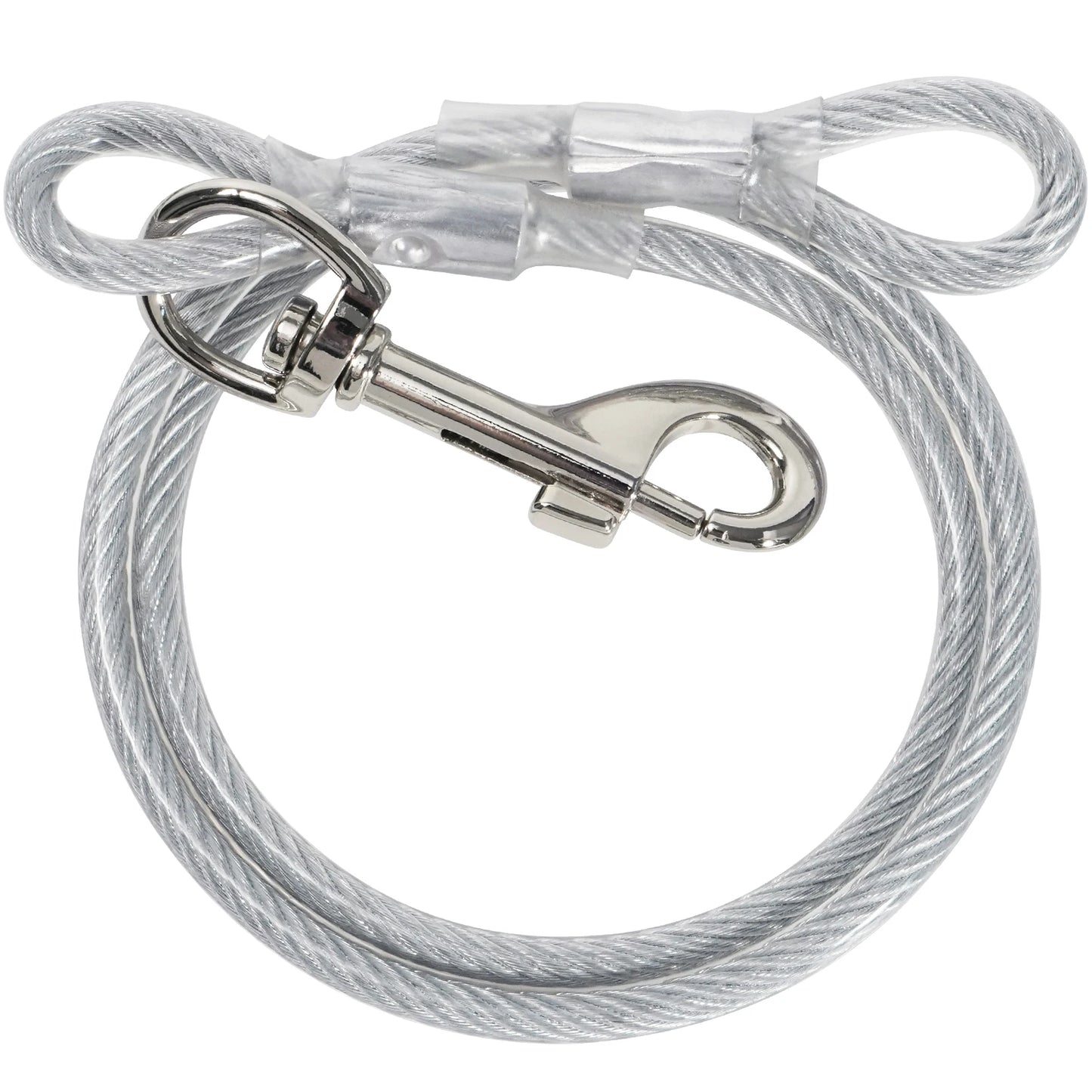 Silver PVC Coated Steel Wire Rope Traction Hook Dog Leash Cable For Big Dogs replacement