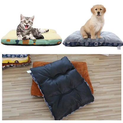 Plump And Thickened Pure Cotton Warm Dog Bed Mat Cat Mattress Winter Warm Pet Mat Non-slip Design Machine Washable  Pet Bread Ma