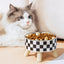 A Cat Bowl For Cats And Dogs, Simple Polka-dot Stainless Steel Pet Tall Bowl, Drinking Water, Anti-overturn Water Bowl, Food Bas