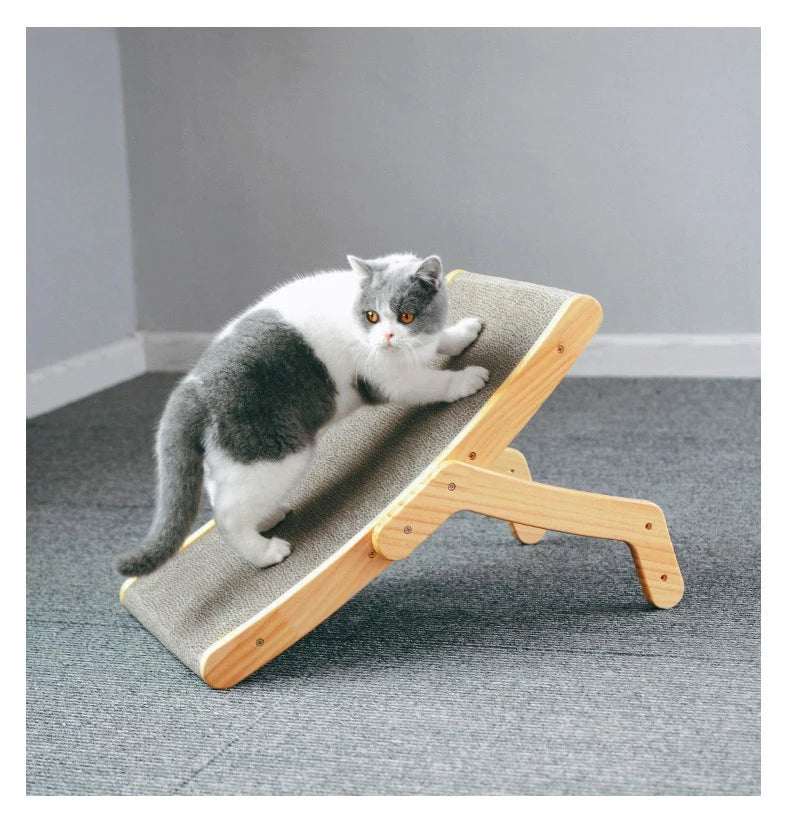 Cat Scratcher Board Wooden Frame Medium Cat Scratching Bed 3 In 1 Scratching Post Anti-Scratch Toys Claw Couch Scraper For Cats