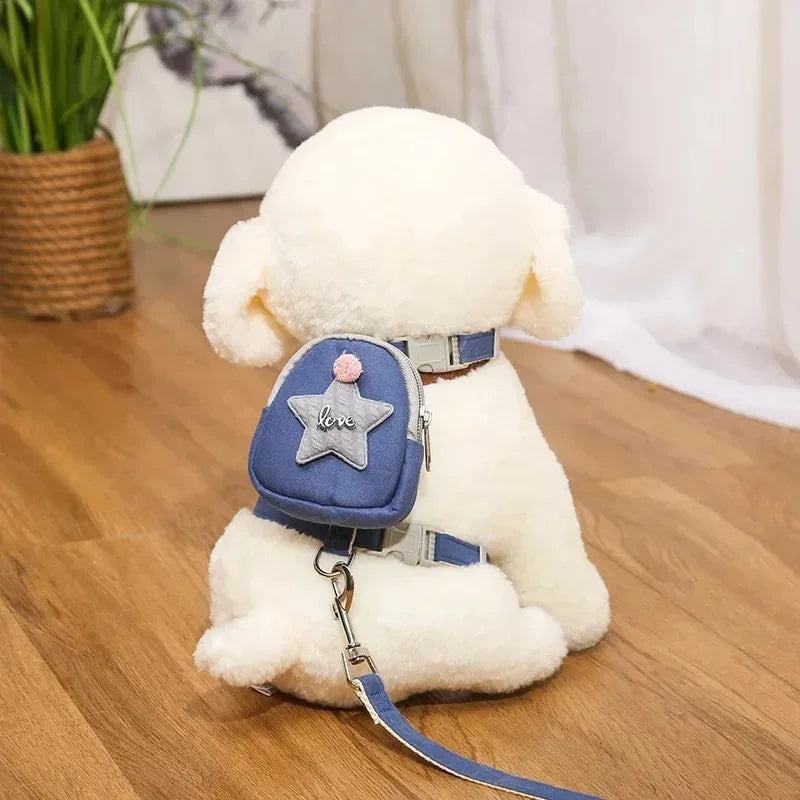 Dog Harness No Pull Leash Cats Collar Set Pet Accessories Double Strap for Dogs Choker Small Suit Accessories Collars Pet