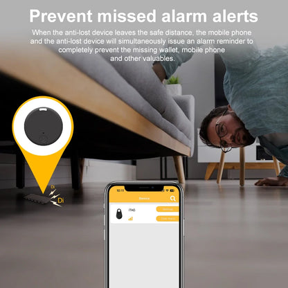 Mini Anti Lost Alarm Cat Dog Pets Tracker GPS Locator Compatible with BT 5.0 Smart Tag Tracker Wallet Suitcase Key Finder