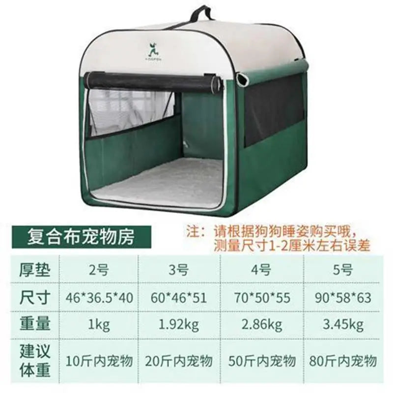 Kennel winter warm winter dog house closed dog house indoor foldable pet car tent dog cage