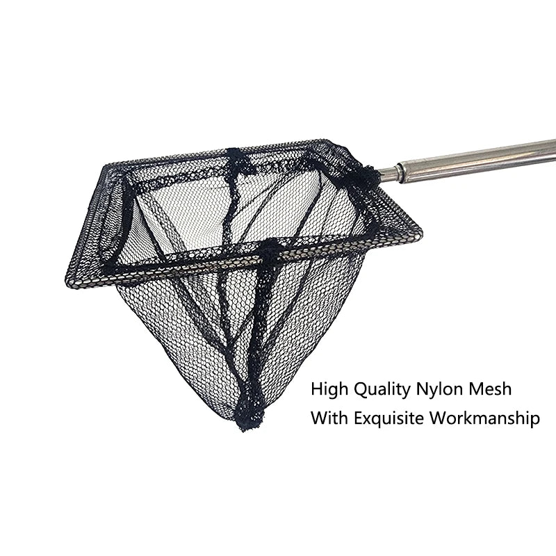 Stainless Steel Aquarium Long Handle Square Net Aquarium AccessoriesFish Tank Fishing Net Landing Net for Fish Durable Products