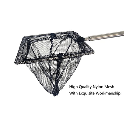 Stainless Steel Aquarium Long Handle Square Net Aquarium AccessoriesFish Tank Fishing Net Landing Net for Fish Durable Products
