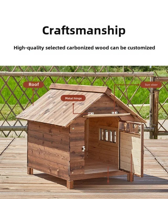 Dog Kennel Outdoor Rainproof Anti-corrosion Four Seasons Universal Dog Kennel Winter Warm Large Dog Kennel