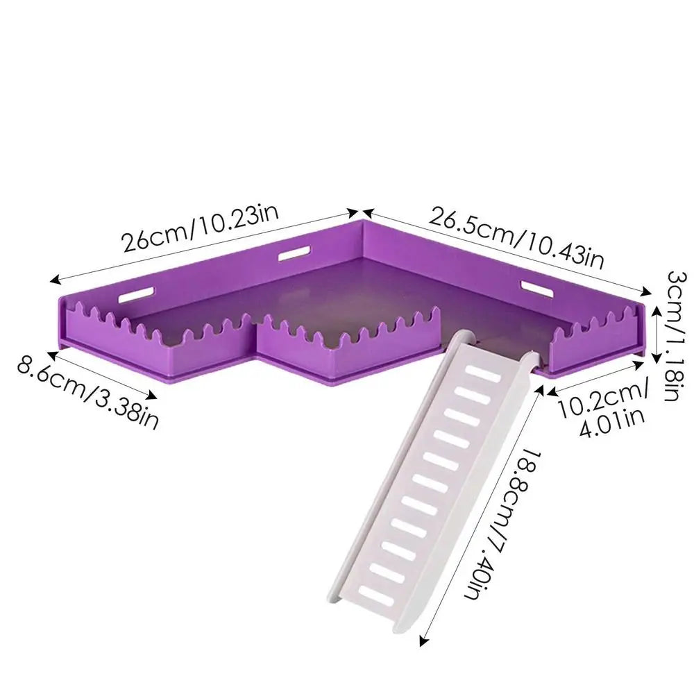 Hamster Platform With Ladder Safe PVC Play Gym With Ladder Pet Supplies Small Animal Habitat Decor For Hamsters Hedgehogs
