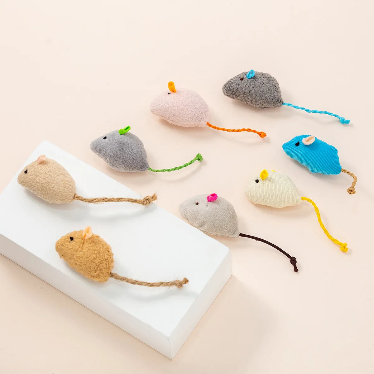Funny Plush Cat Toy Soft Solid Interactive Mice Mouse Toys For Funny Kitten Pet Cats Playing Scratch Training Game Supplies
