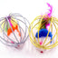 1pc Cat Toy Stick Feather Wand With Bell Mouse Cage Toys Plastic Artificial Colorful Cat Teaser Toy Pet Supplies Random Color