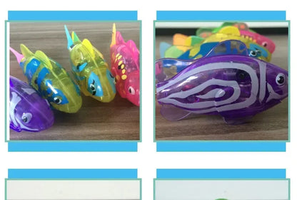 Pet Cat Toy LED Interactive Swimming Robot Fish Toy for Cat Glowing Electric Fish Toy to Stimulate Pet's Hunter Instincts