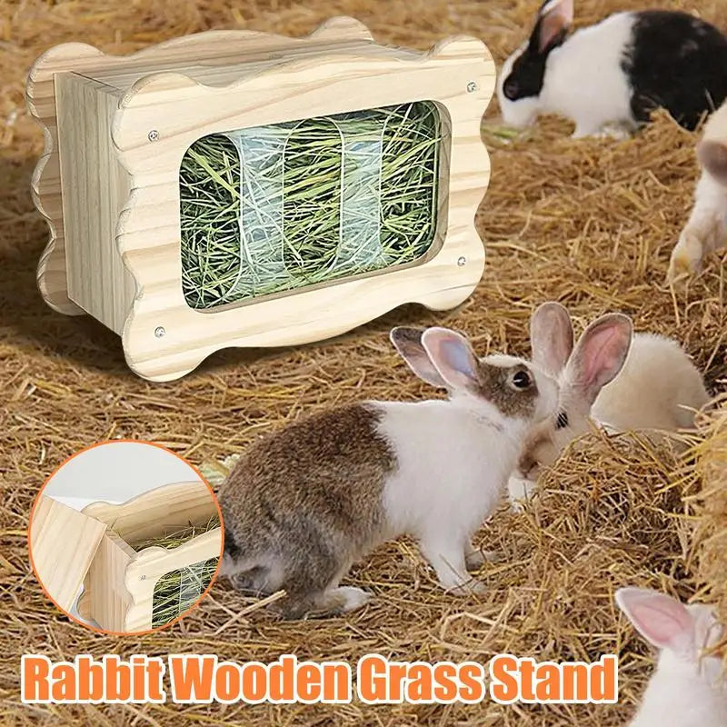 Rabbit Hay Feeder Hay Manger Small Animal Food Feeder Rack Grass Basket Food Bin Bowl For Chinchilla Pet Supplies