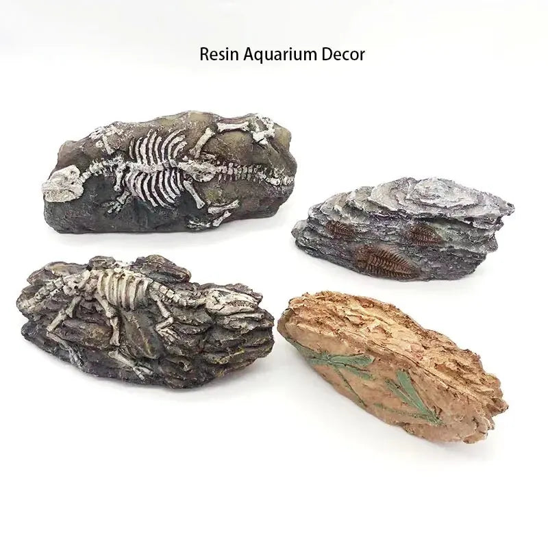 Aquarium Decorations Resin Fossil Artificial Fish Tank Ornament Shrimps Small Fish Reptile Aquarium Shelter Landscape Decor New