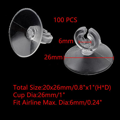 UXCELL Aquarium Suction Cup Air Tube Holder Sucker for Fish Tank Air Line Oxygen Tube Hose Pump Suction Cups Pet Accessories Set