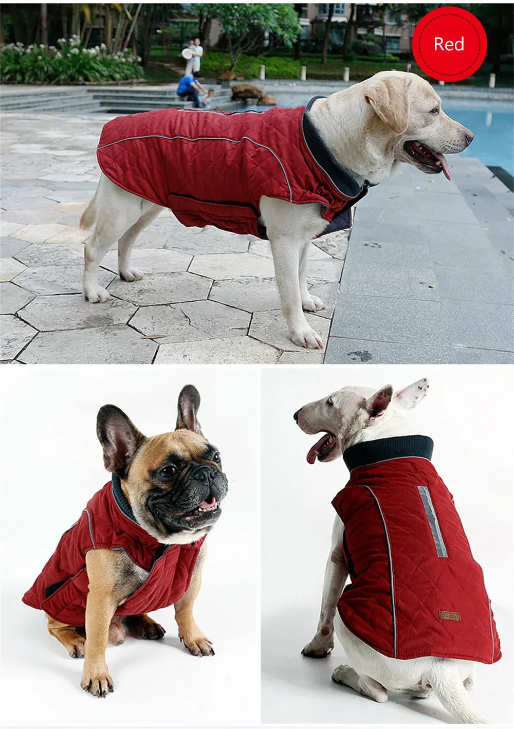 Retro Style French Bulldog Pet Coat Jacket Winter Warm Big Dog Clothes for Medium Large Dogs Pug Bull Terrier mascotas Clothing