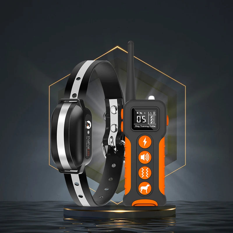 IP67 waterproof best automatic bark dog training collar with remote control small to large dog beep buzz shock