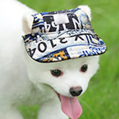 Dog Baseball Hat Pet Outdoor Sun Protection Visor Hat Ear Holes Dog Hats Lightweight Comfort Pet Hat For Outdoor Enthusiasts