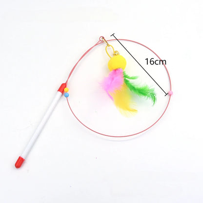 Wire Feather Cat Tickling Stick Pet Products for Cats Pet Cat Toys Interactive Cat Stick Toy Kitten Playing Pet Accessories