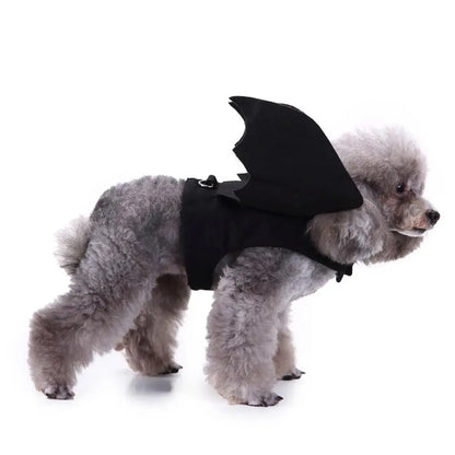 Cool Wings Black Bat Creative Pet Dog Clothes Halloween Transformation Costume Suitable For Festivals And Parties Dog Dress Up