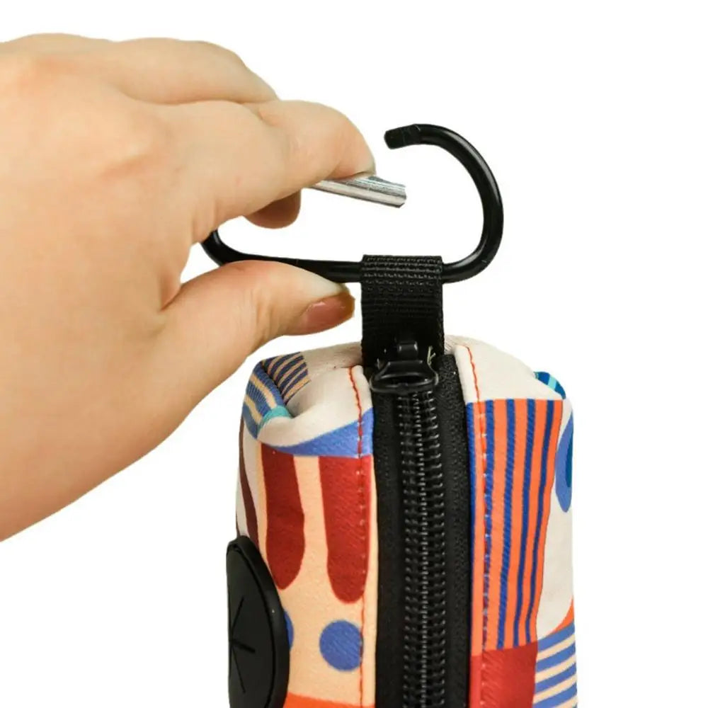 Dog Poop Bags Dog Waste Bag Holder with Graphic Print Poop Bag Dispenser Doggy Waste Bags Portable Doggie Bag Holder for Travel