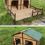 Solid wood dog house outdoor rainproof outdoor courtyard pet general   house large dog wooden dog cage wholesale