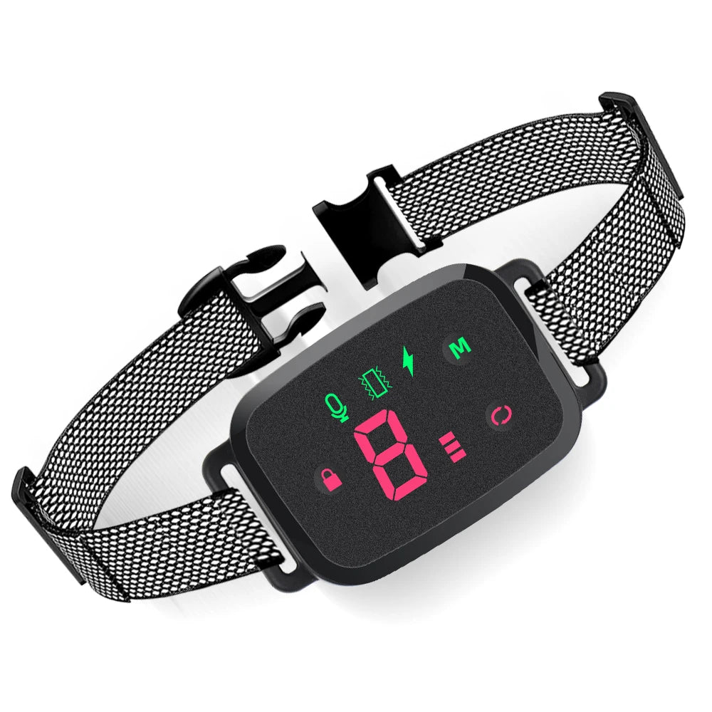 Electric Dog Training Collar Dog Anti Bark Waterproof Rechargeable Pet Remote Control For All Size Shock Vibration Sound