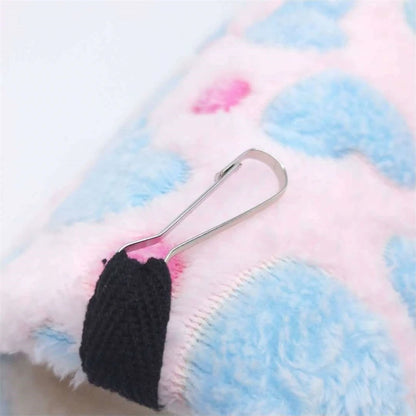 1PCS Coral Fleece Dot Printing Small Foam Pet House Hanging Hamster Bed For Small Animals Squirrel Parrot Cotton Nest