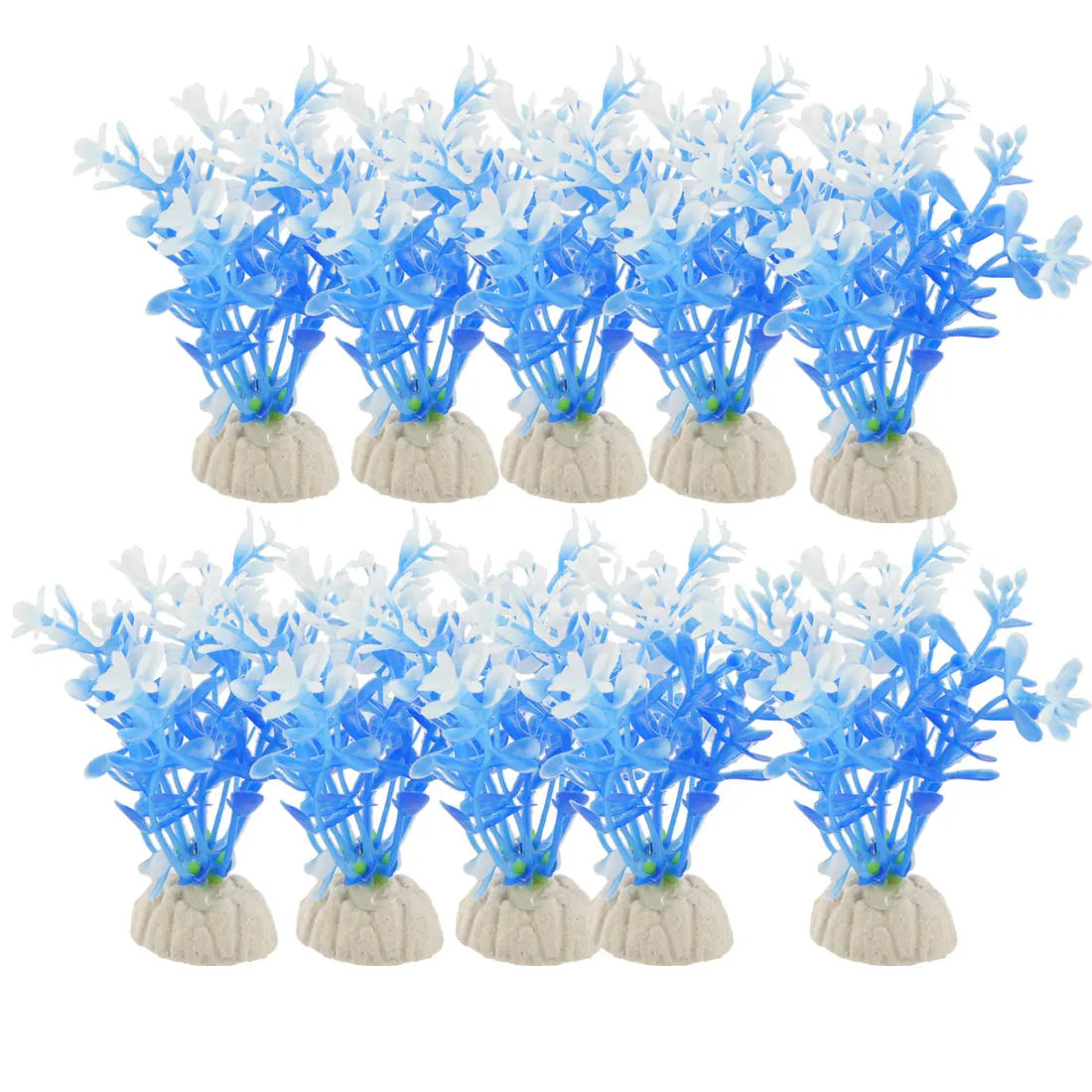 UXCELL 10/20 Pcs Aquarium Artificial Plastic Plants Water Weeds Ornament Fish Tank Plant Flower Grass Decoration Accessories