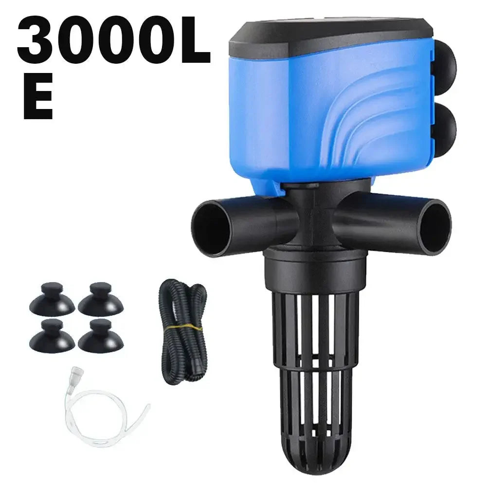 Fish Tank Submersible Pump Silent Oxygenation Filter Seal Water Epoxy Waterproof Circulation Pressure-resistant Three-in-on E1H6