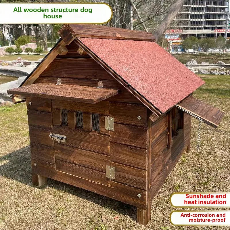 Rural Kennel Outdoor Kennel Rainproof Waterproof Rural Outdoor Kennel Courtyard Pet Small House Villa Four Seasons Pass