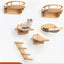 Cat Climbing Shelves Wall Mounted Cat Bridge Scratching Post with Platform and Cat Platform Hammock Pet Scraper For Cat