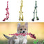 UXCELL Dog Chew Toys Knots Shape Braided Cotton Teeth Cleaning Rope Casual Puppy Bite-resistant Chewing Rope Pet Products