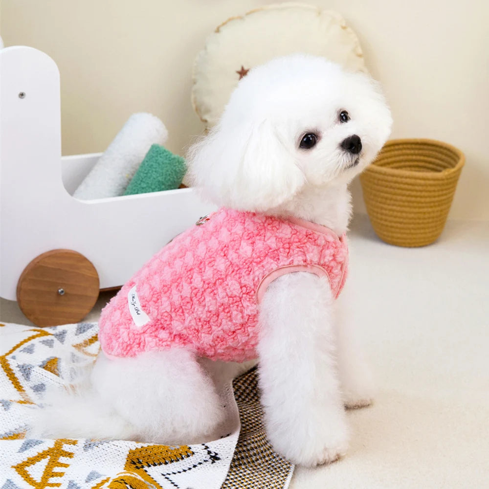 Autumn Winter Puppy Dog Cat Coat Jacket with Buckle Warm Fleece Pet Clothes for Small Dogs Shitzu Chihuahua mascotas Clothing