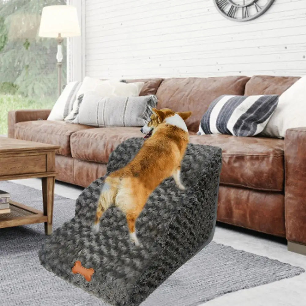 Improved 3 Layers Pet Dog Stairs Steps Portable Cat Climbing Ladder For Small Dog Cat Indoor Dog House Stairs Ramp Play Ladder